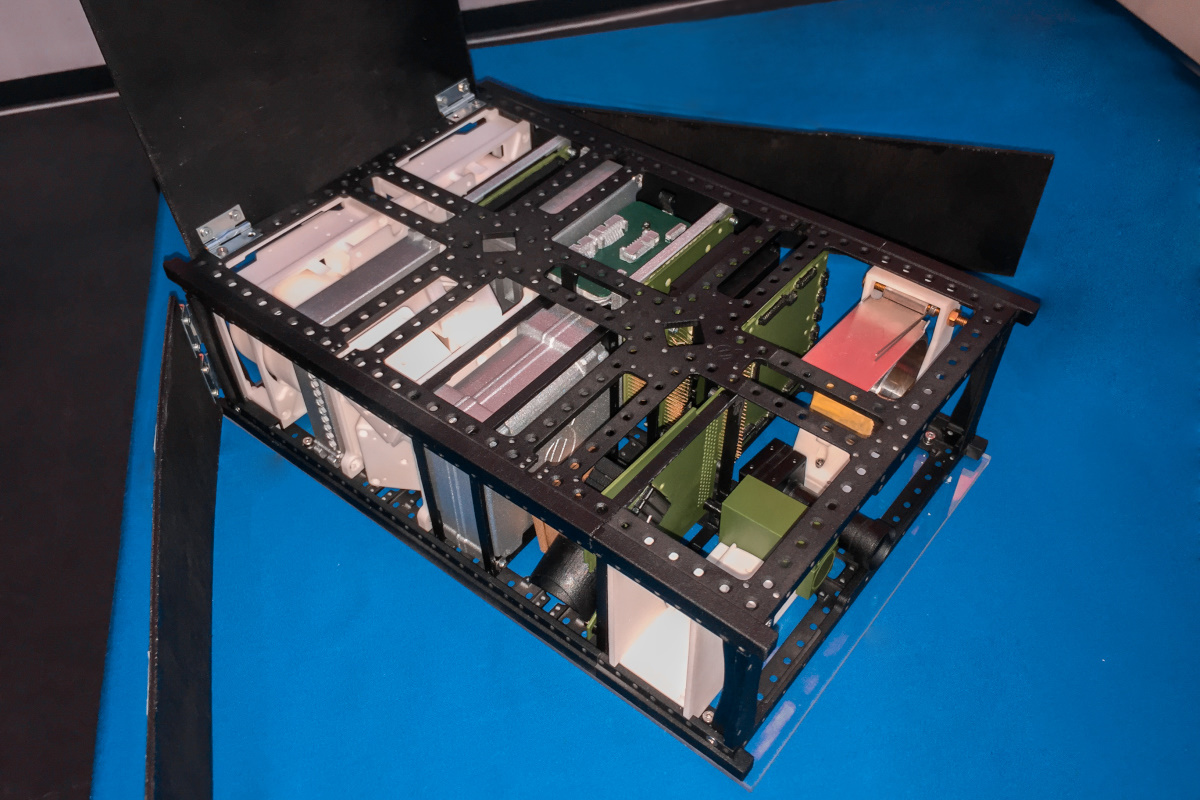 Anschauungsmodell Satellit Baugruppe